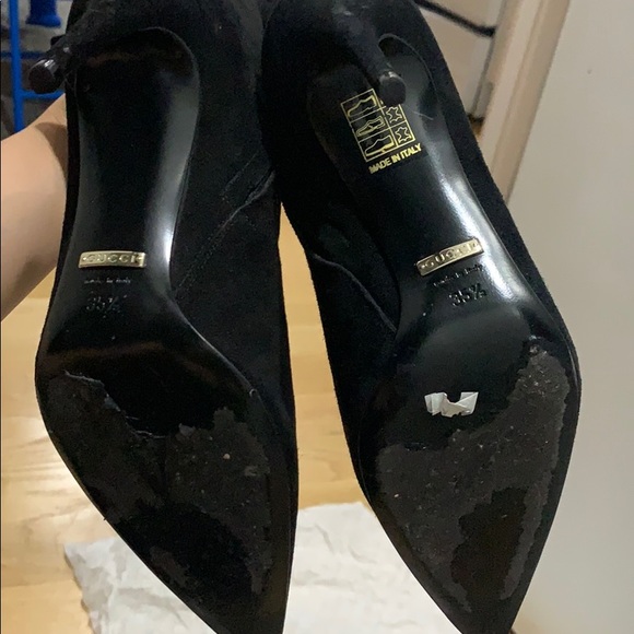 Gucci Black Rooney Horsebit Ankle Suede Boots - Picture 6 of 8